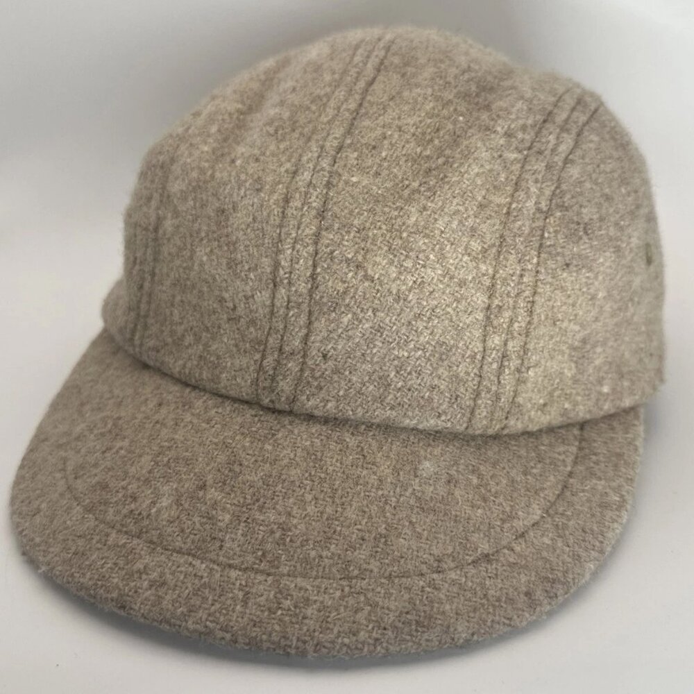 Vintage J Crew Wool 4 Panel Hat Cap Size Medium Union Made In USA
